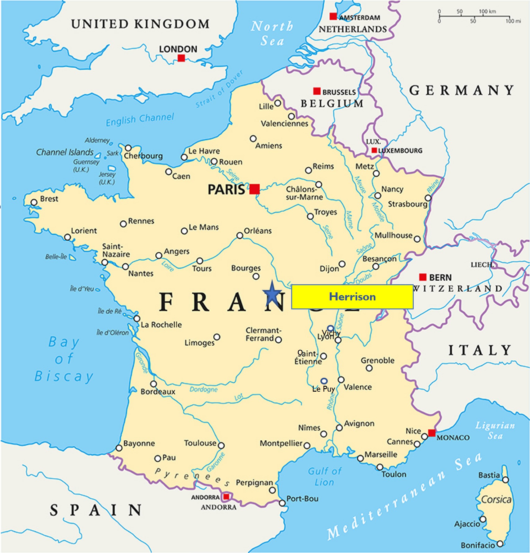 Hérisson village in Bourbon region of France